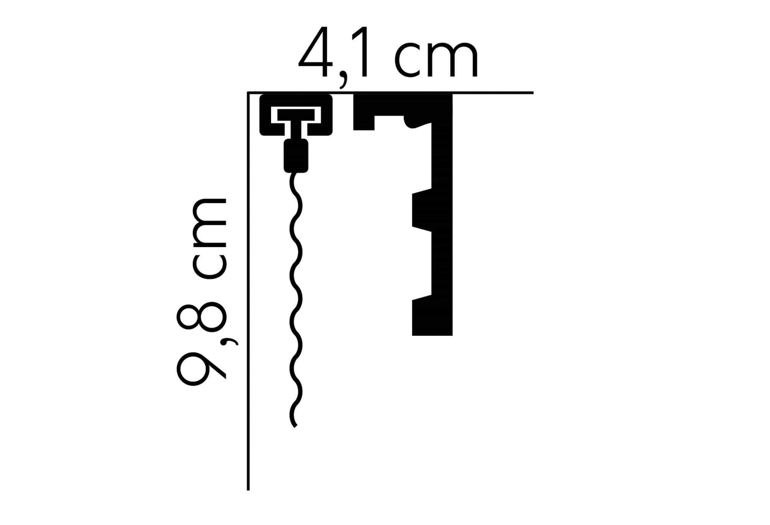 QL026 - Curtain Profile dimensions