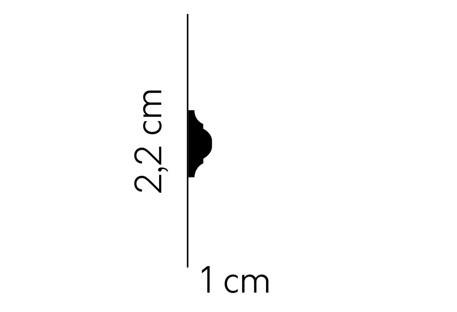 MD003 - Dado Rail 2.2cm x 1cm